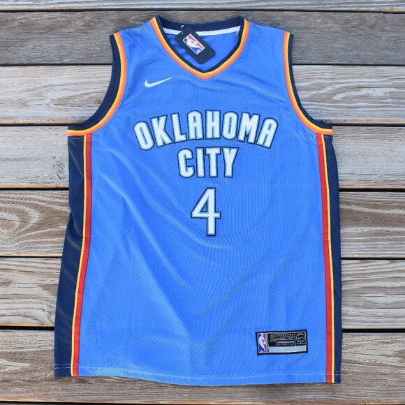 New Nick Collison Blue Oklahoma City Thunder Basketball Jersey Adult Men's Sizes - Picture 2 of 2